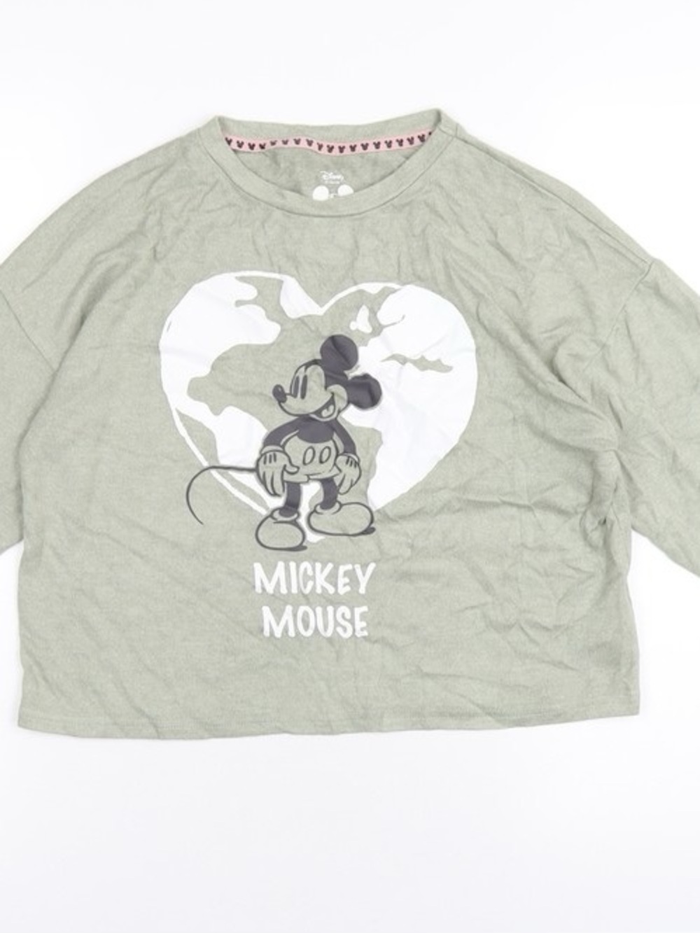 Disney Mickey Mouse Cropped Long Sleeve Top